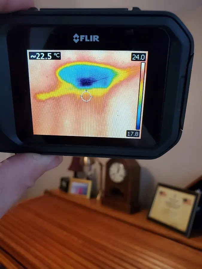 Thermal imaging inspection for water damage in Navasota